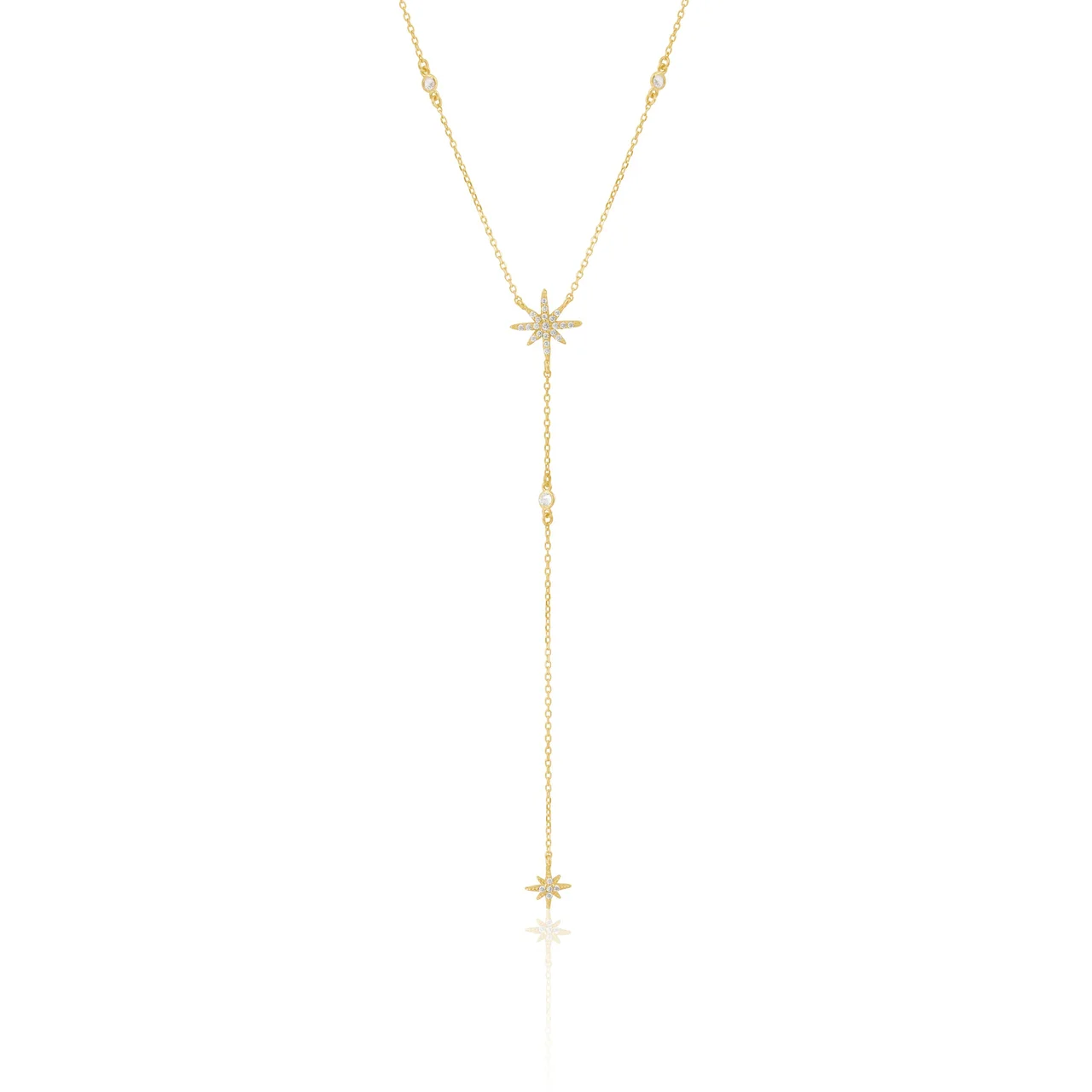 10k Solid Gold Stellar Beam Necklace