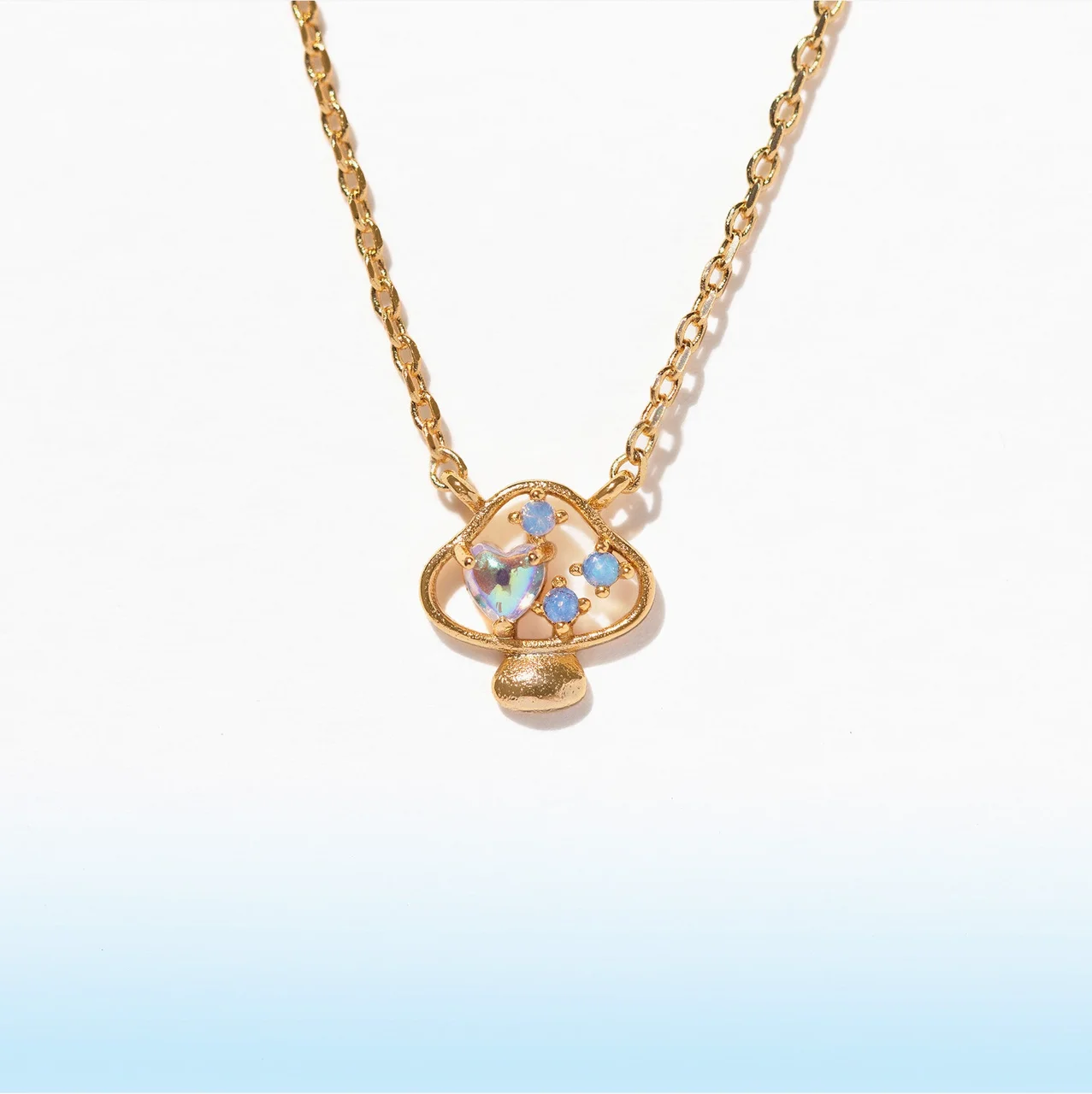 Blue Shroom Necklace