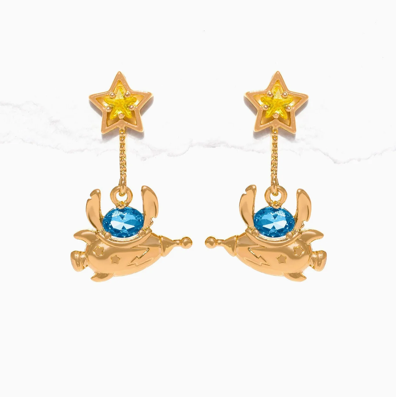 Disney Stitch Space Adventure Dangle Earrings